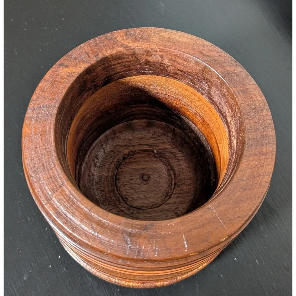 FATHER'S DAY IDEA Hand-Turned Trinket/Storage Box‎ Multi-Layer With Fitted Lid